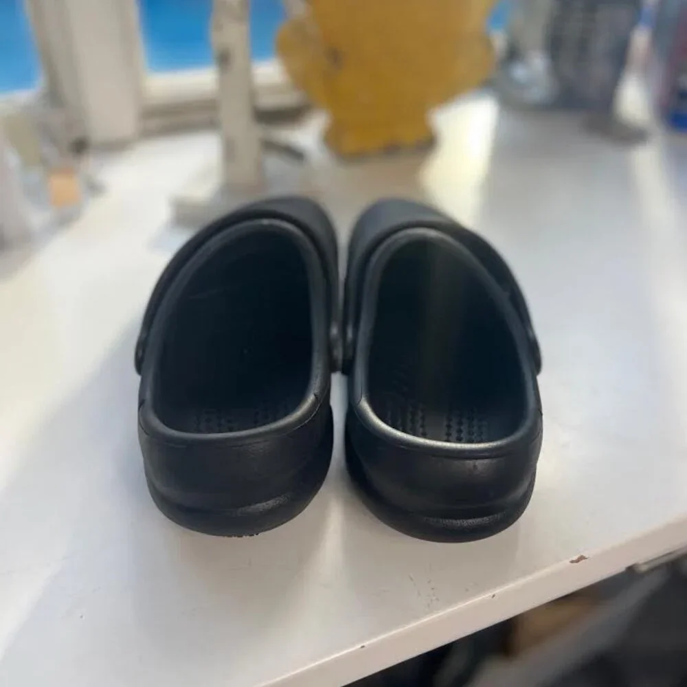 CROCS Bistro Women’s 10 Men's 8 Black Slip-On Work Clog with Heel Strap